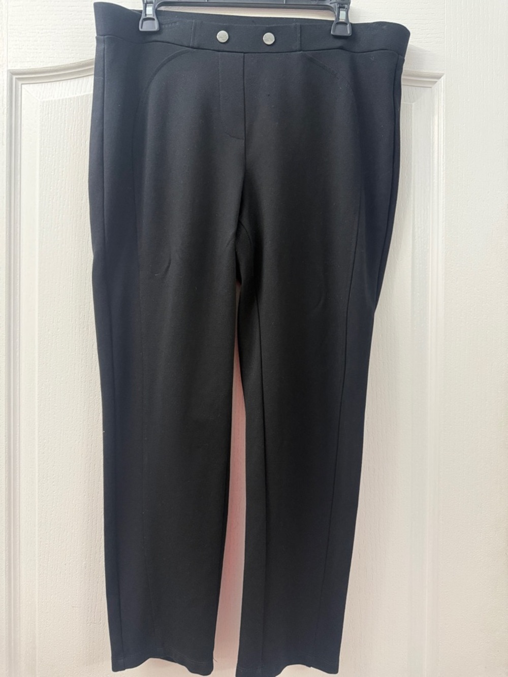 Rafaella Black Tailored Straight-Leg Pants